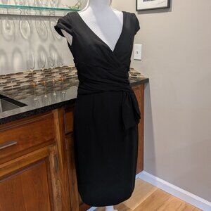 Jones New York PERFECT Little Black Dress LBD Size 6 Sheath Bodycon Bow Hip